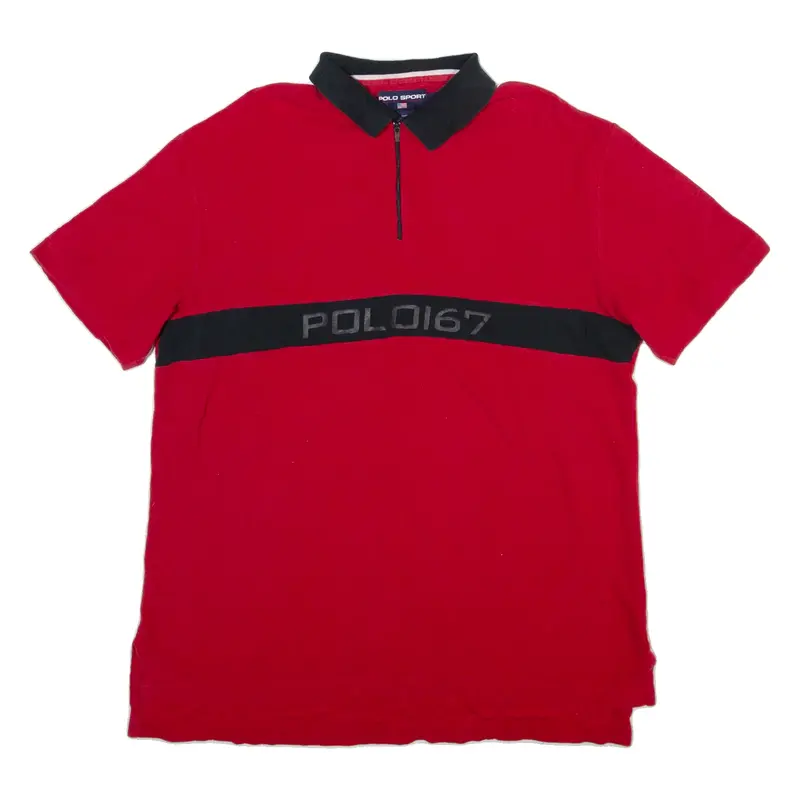 POLO SPORT RALPH LAUREN Mens Polo Shirt Red L