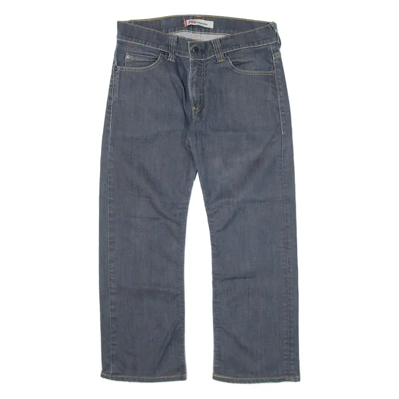 LEVI'S 506 Jeans Mens Blue Regular Straight W32 L25