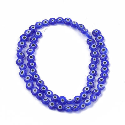 Handmade Evil Eye Lampwork Beads Strands