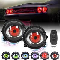 Devil's Eye Car Headlights, Dynamic Devil's Eye, Adjustable Eye with Remote Control Led Dynamic Devil's Eye, Mini Lens Car Ey...