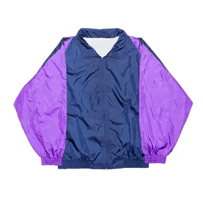 VICTORY Blue 80s Colourblock Shell Jacket Mens M