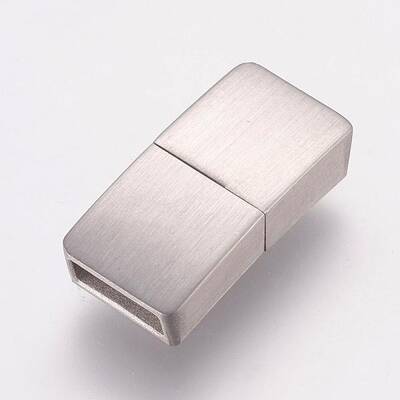 Tarnish Resistant 304 Stainless Steel Magnetic Clasps with Glue-in Ends