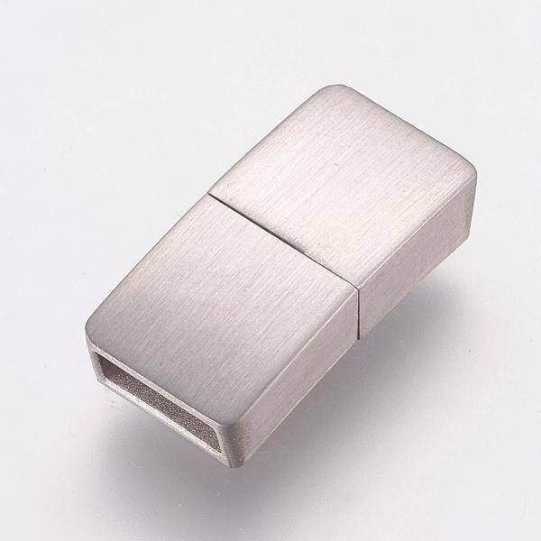 Tarnish Resistant 304 Stainless Steel Magnetic Clasps with Glue-in Ends