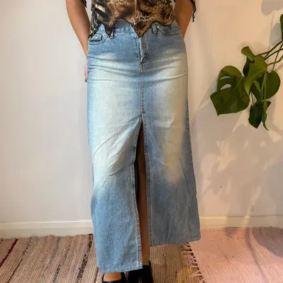 Liu Jeans Denim Skirt - 27W UK 8 Blue Cotton