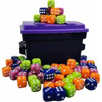 Dumpster Dice Quick-Paced Family Dice Game with Garbage Toss Challenge 80 Colorful Dice Set&Graffiti Sticker Pack for 2-6 Pla...