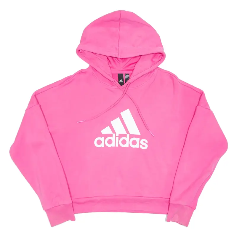 ADIDAS Cropped Womens Pink Hoodie XS