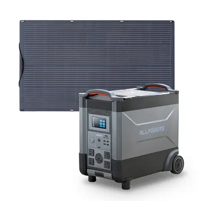 ALLPOWERS 4000W Solar Generator (R4000 + SF200 200W Flexible Solar Panel) R4000 +SF200 200W Solar Panel