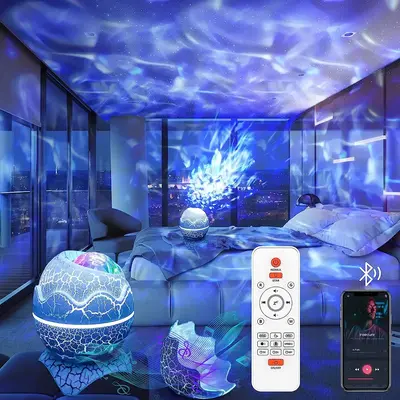 Galaxy Projector, Star Projector for Bedroom, Night Lights for Kids Room with White Noise, Bluetooth Speaker, Timer and Remot...