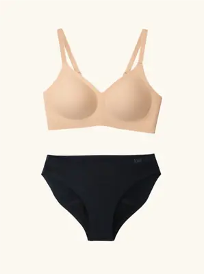 Brielle Blue Bra & Panty Bundle Set | Bundle Type: 1 Bra and 1 Selene Black Nightwear Panty | Bra Size: L - 85C 90B 95A (Asia...