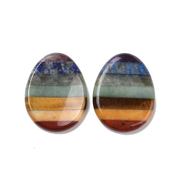 7 Chakra Oval Thumb Worry Stone for Anxiety Therapy