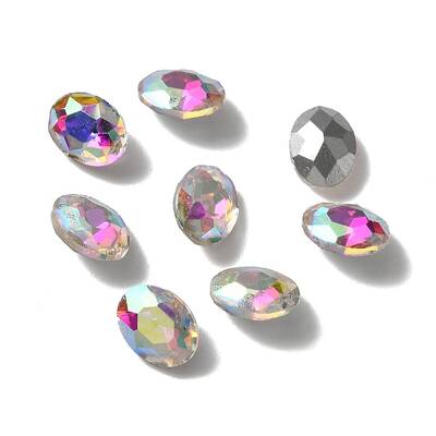 Pointed Back Glass Rhinestone Cabochons