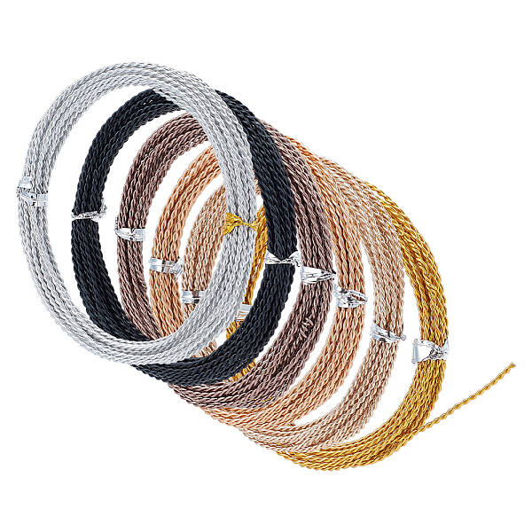 BENECREAT 98.5 Feet 6 Color Aluminum Wire 15 Gauge Twist Craft Wire Bendable Metal Wire Armature Beading Wire for DIY Jewelry...