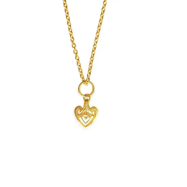 Tiny Heart Necklace Gold | Size: 18 in chain + 2 in extender