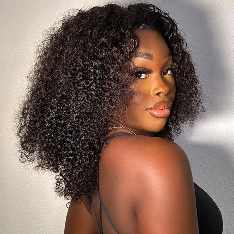 ISEE Wear Go Kinky Curly Lace Front Wigs Pre Cut Lace with Natural Hairline Glueless Wigs