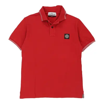 Stone Island Slim Fit Polo Shirt - Small Red Cotton