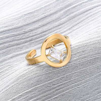 304 Stainless Steel Adjustable Cuff Rings for Women