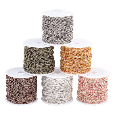 6Colors Unwelded Iron Twisted Chains