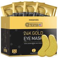 Maskiss 24k Gold Eye Mask,50Pairs 24k Gold Eye Patches for Dark Circles and Puffiness ,Comfortable Eye Care,14-Day Pairs for ...