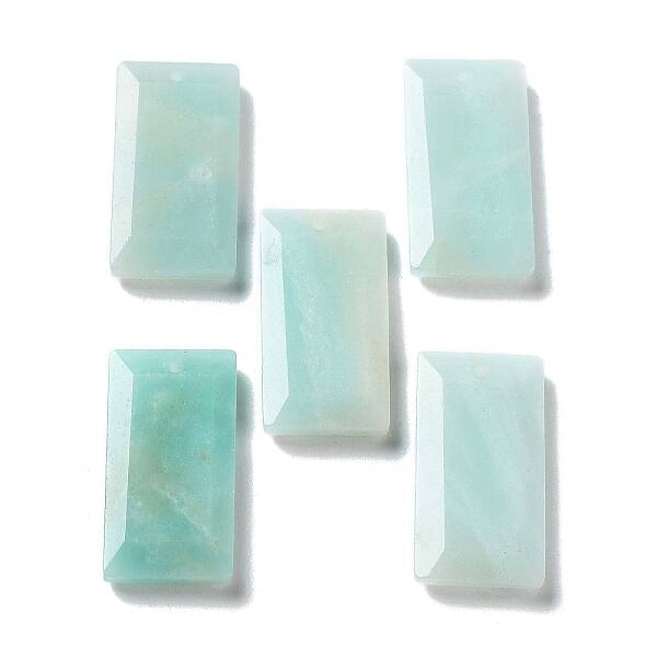 Natural Flower Amazonite Pendants