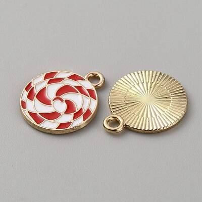Christmas Themed Alloy Enamel Pendants