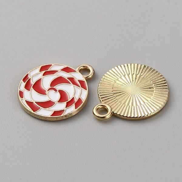 Christmas Themed Alloy Enamel Pendants