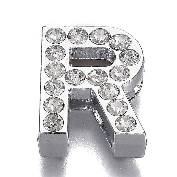 Alloy Letter Slide Charms