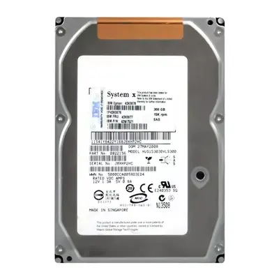 43X0876 IBM 300GB 6Gb/s SAS 15000 3.5-Inch Hard Drive