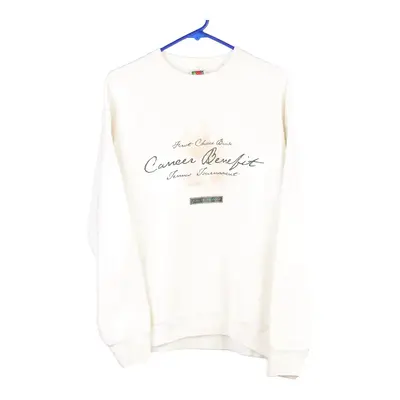 First Choice Bank Fruit Of The Loom Sweatshirt - Large White Cotton Blend