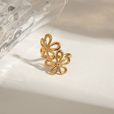 304 Stainless Steel Open Cuff Rings for Women