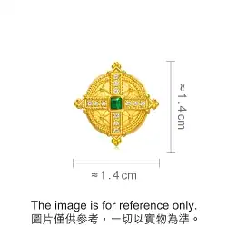 'The Art of Romance' 999 Gold Diamond Cross Charm