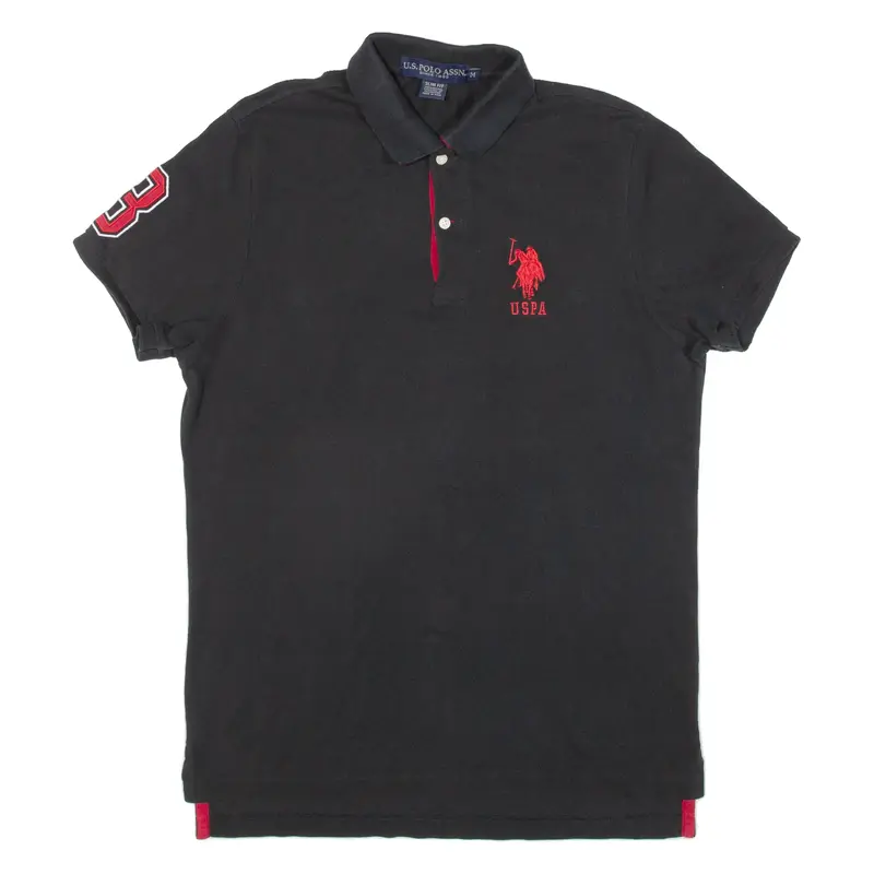US POLO ASSN Slim Fit Mens Polo Shirt Black M