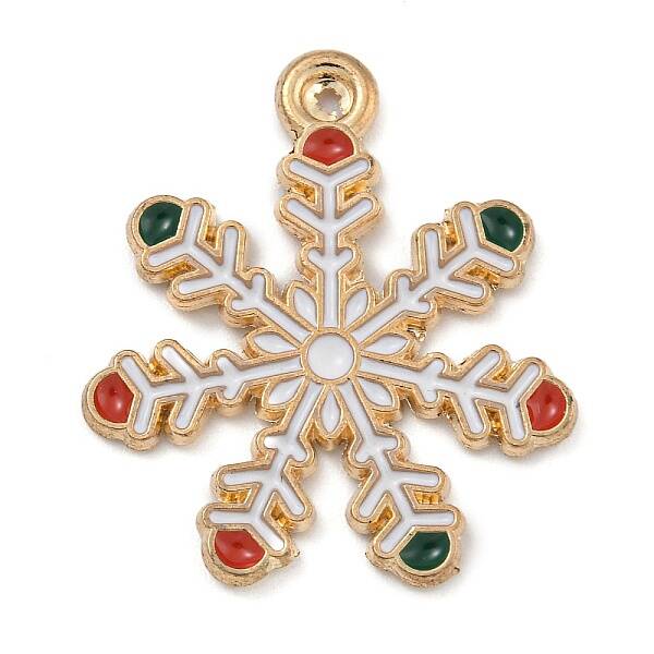 Christmas Theme Alloy Enamel Pendants