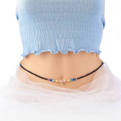 Glass Seed & Cat Eye Waist Beads