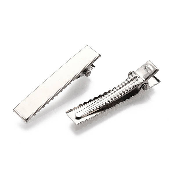 Iron Flat Alligator Hair Clip Findings