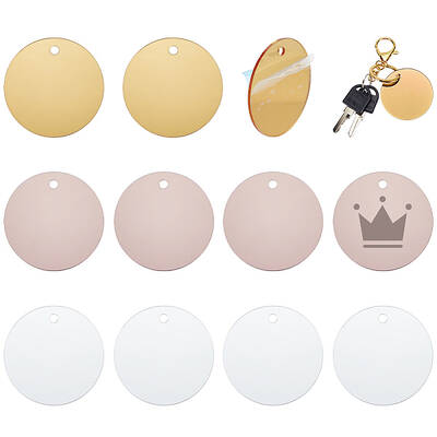 30Pcs 3 Colors Acrylic Big Pendant