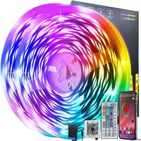 100ft 50ft LED Strip Lights Smart APP control RGB Music Sync Color changing strip lights with 44 Keys Remote Led Lights for B...