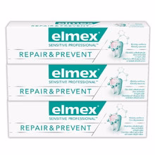 Elmex Sensitive Professional Repair & Prevent Trio Toothpaste 3x75ml - Relief for Sensitive Teeth