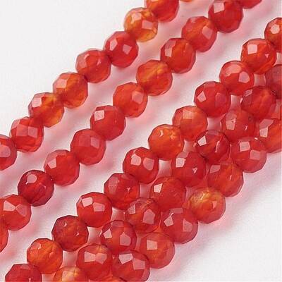 Natural Carnelian Bead Strand