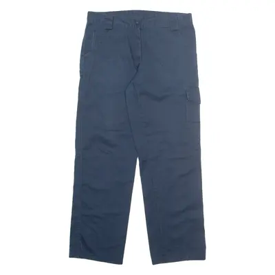 DICKIES Cargo Womens Trousers Blue Regular Straight W32 L30