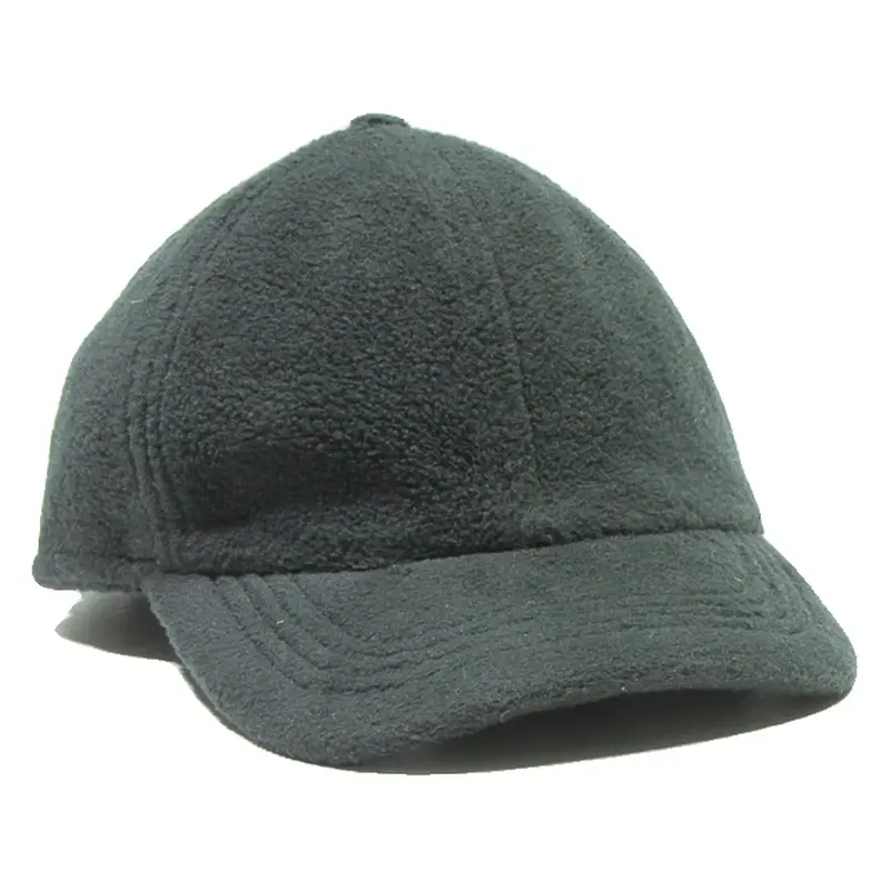 Mens Baseball Cap Black Fleece L