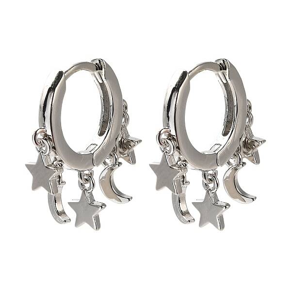 Rack Plating Brass Hoop Earrings