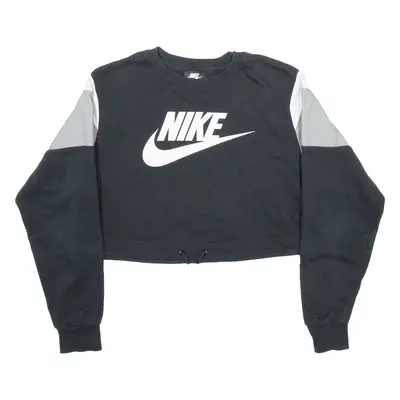 NIKE Cropped Womens Sweatshirt Black XS