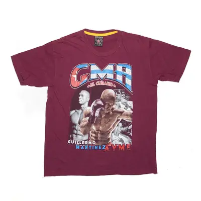 SILVERSTONE Guillermo Martinez MMA El Cubano Maroon Short Sleeve T-Shirt Mens M