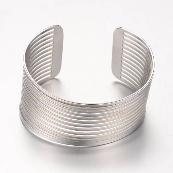 Tarnish Resistant 304 Stainless Steel Filigree Cuff Bangles