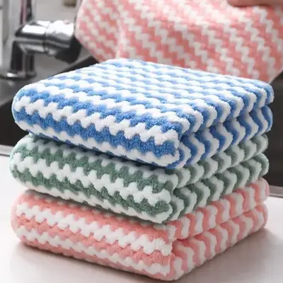 10 Counts Microfiber Cleaning Cloths, Thickened, Absorbent, Multipurpose, Ideal for Home, Kitchen, and Auto,Kitchen Towels ...