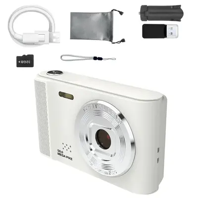 2.4 Inch Digital Camera, 1080P HD CCD Digital Camera with 32G Memory Card, USB Rechargeable Camera for Home, Office, Outdoor,...