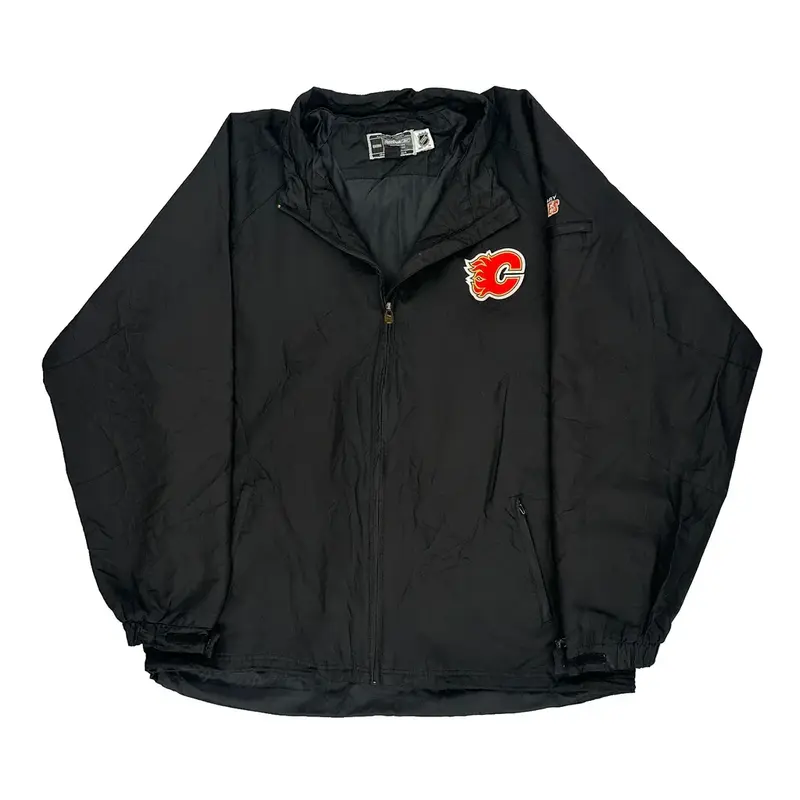 Calgary Flames Reebok Nhl Windbreaker - 2XL Black Polyester