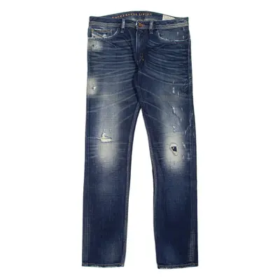 DIESEL Shioner Distressed Mens Jeans Blue Slim Skinny Stone Wash W32 L32