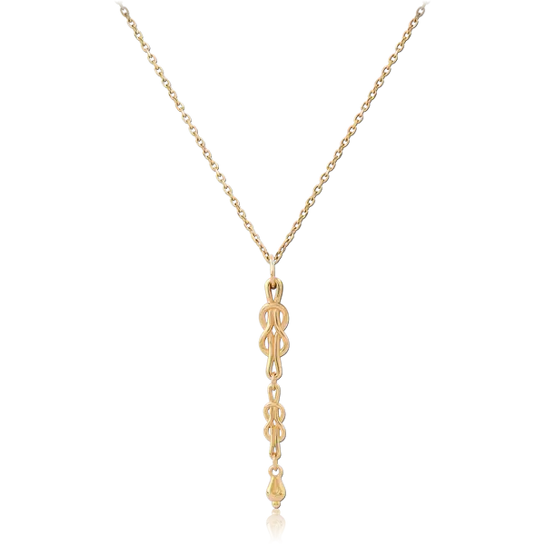 Thalia Charm Necklace Gold | Size: 18 inch necklace + 2.5 in charm