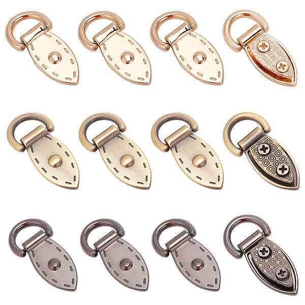 12Pcs 3 Colors Zinc Alloy Suspension Clasps